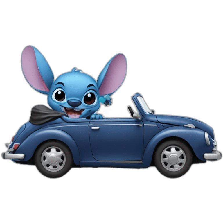 Stitch en voiture  emoji