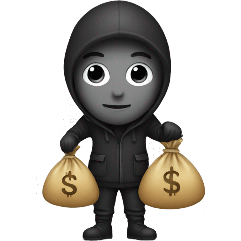 thief with money bag emoji