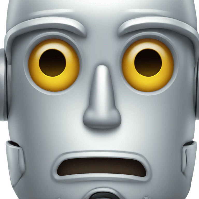 a funny robot emoji