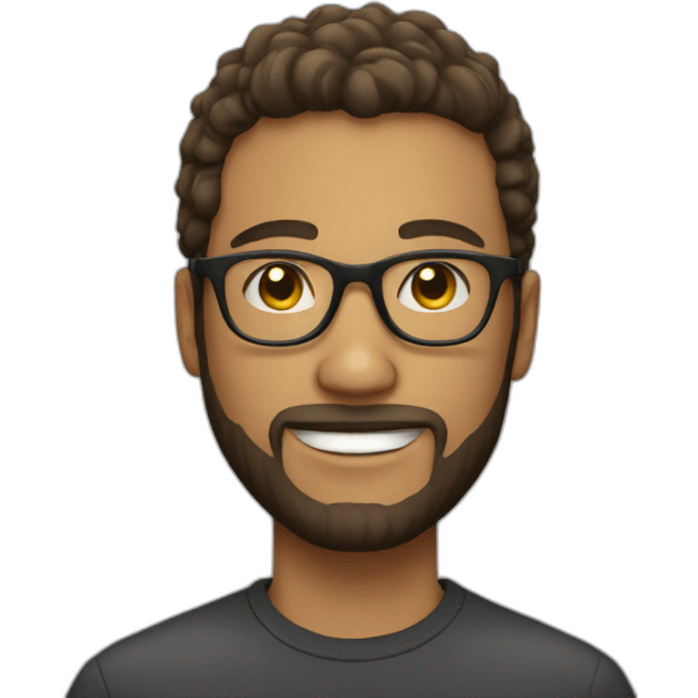 young man with glasses and beard emoji