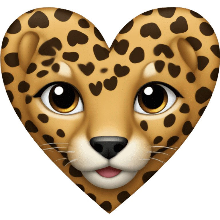 heart with cheetah print  emoji