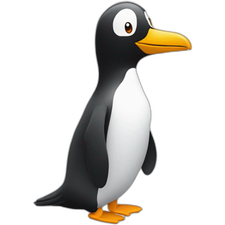 pingouin qui sert la main d'un glaçon emoji