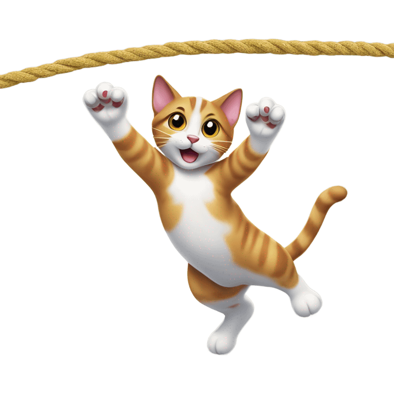 Cat jumping rope emoji