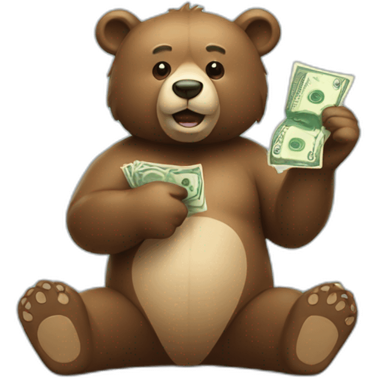 bear with money emoji