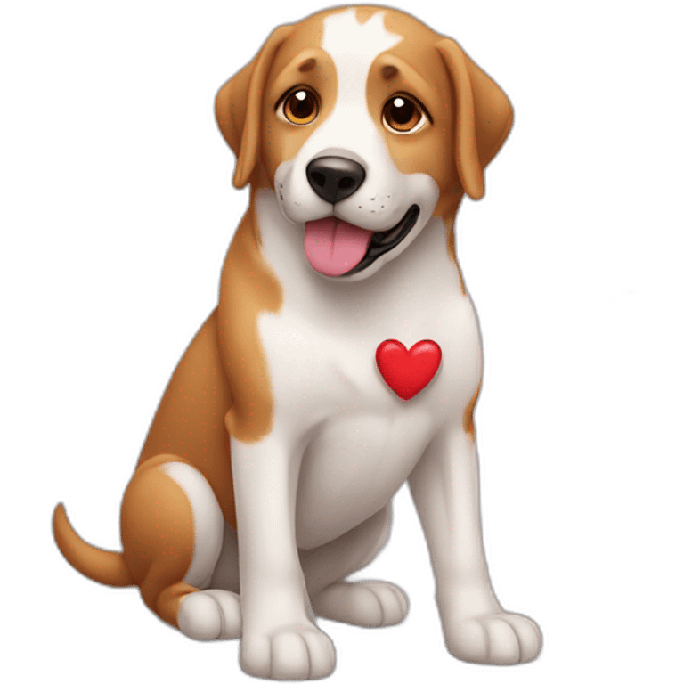 Perro con corazón  emoji