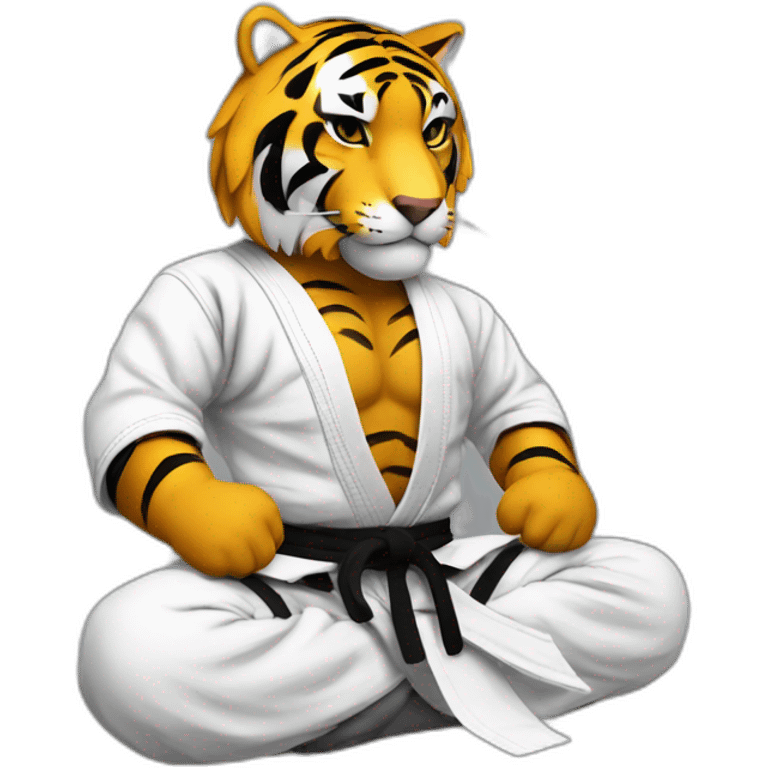 BJJ seated guard  Tiger  emoji