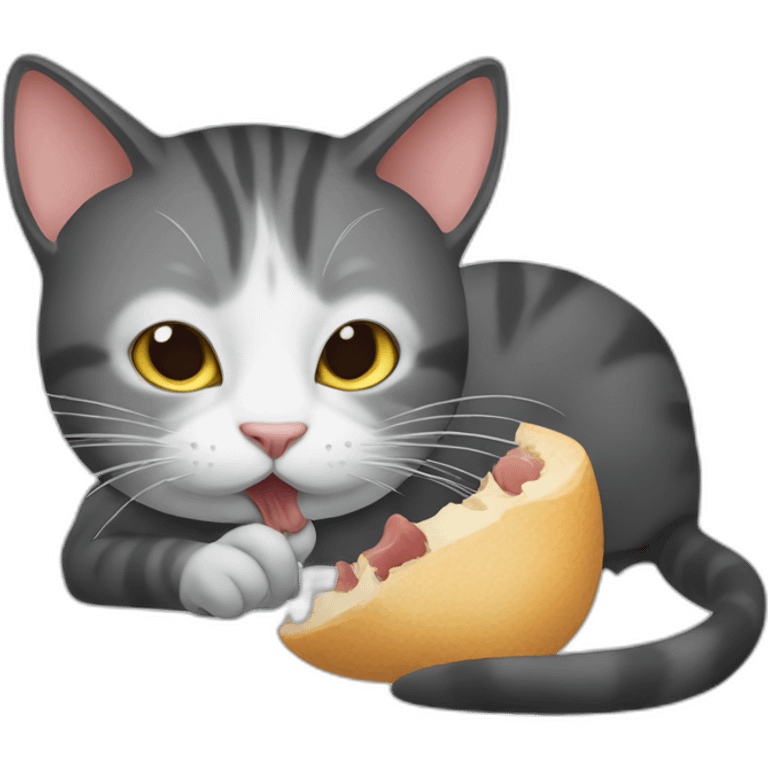 cat eating mouse emoji