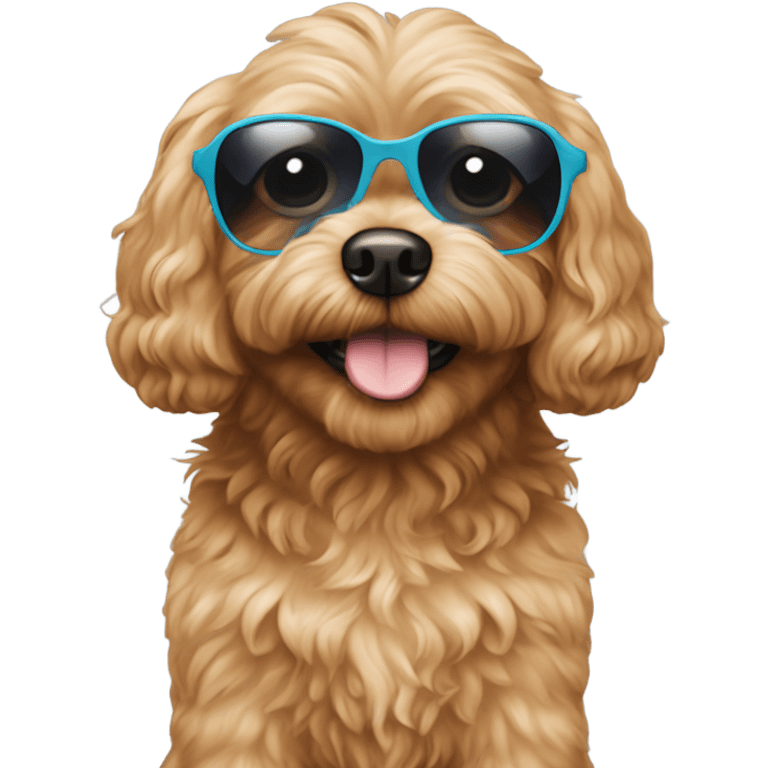 Cavapoo with sunglasses  emoji