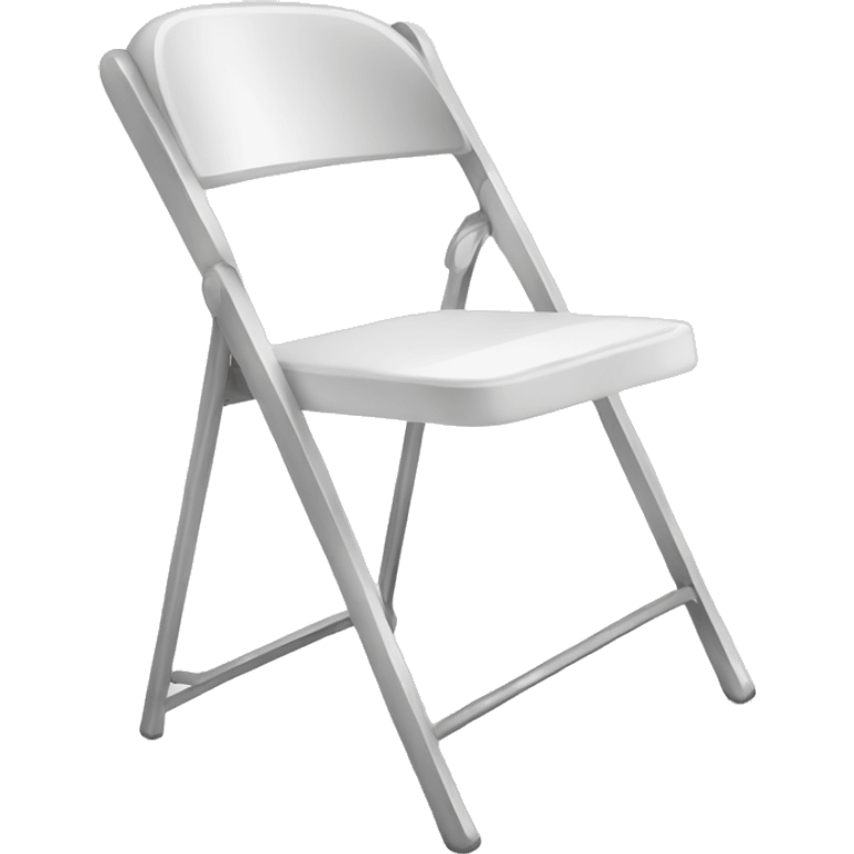 All white folding chair emoji