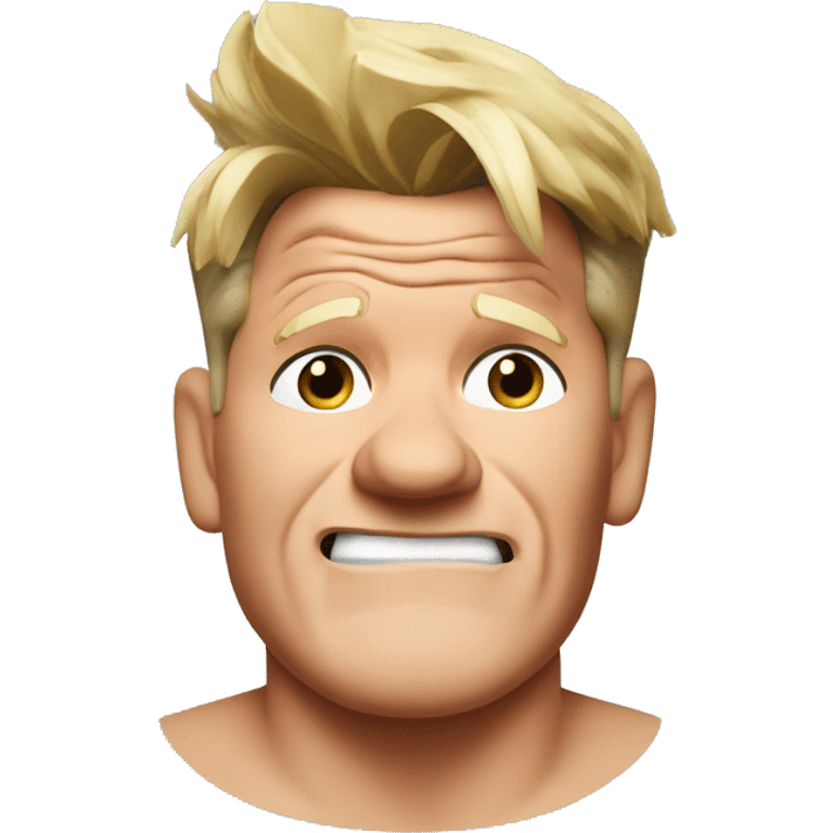 Gordon Ramsay looking up emoji