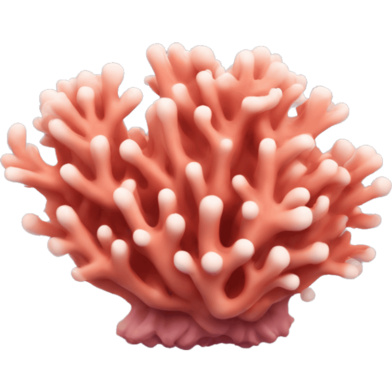 Coral realistic emoji