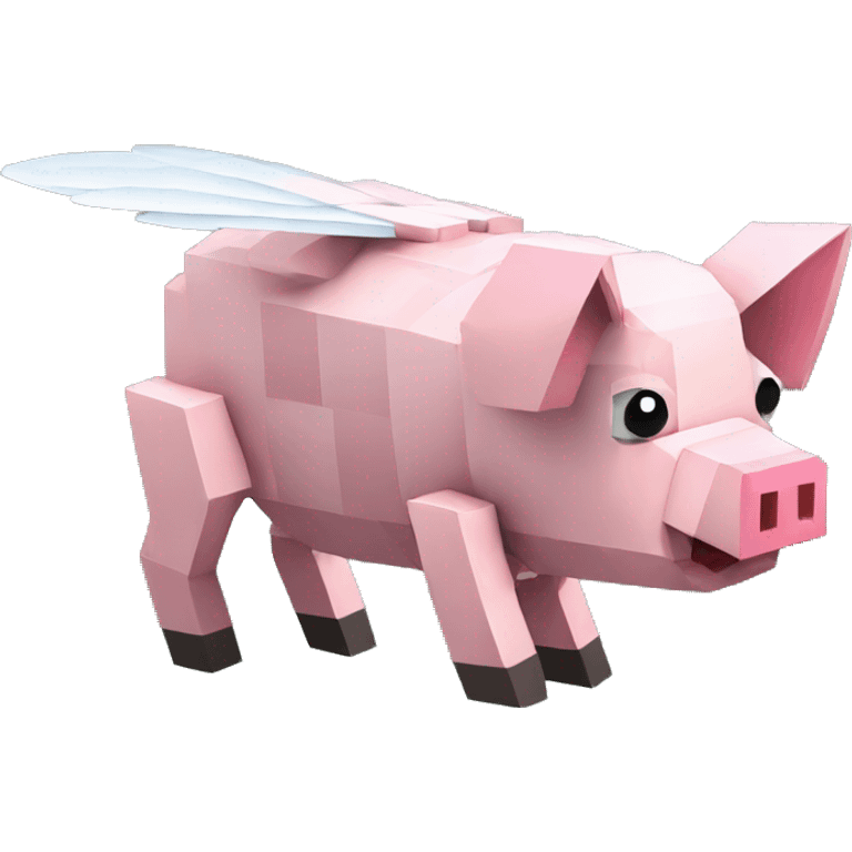 fly pig in Minecraft  emoji