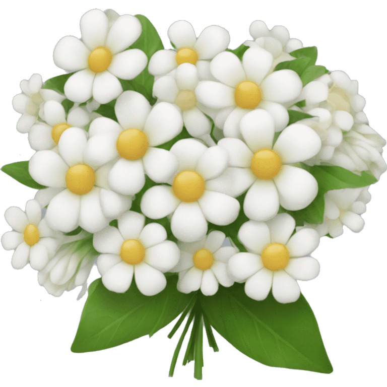 Bunch of white flower with bow emoji