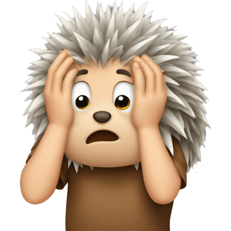 hedgehog facepalm emoji