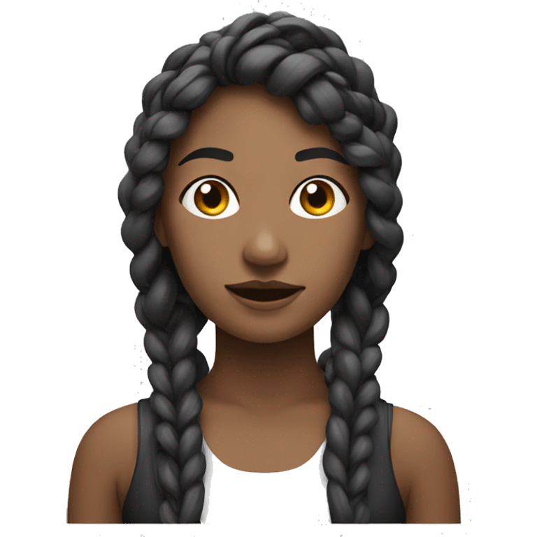 Woman with black and white cable  emoji