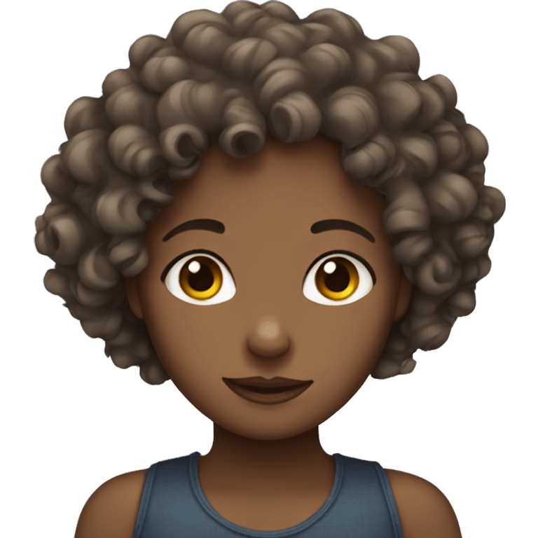 Curly hair girl  emoji