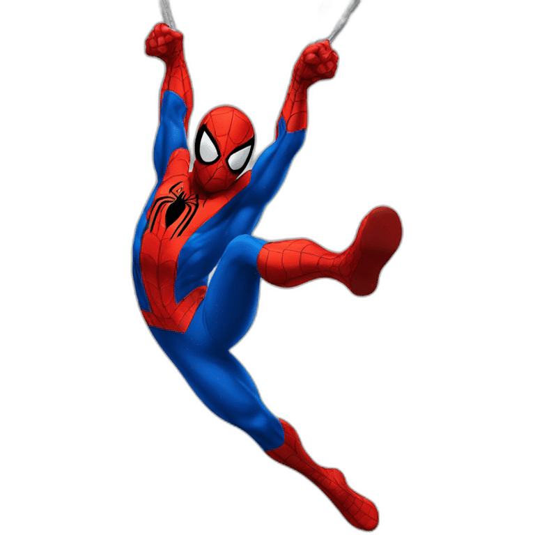 Spiderman swinging emoji