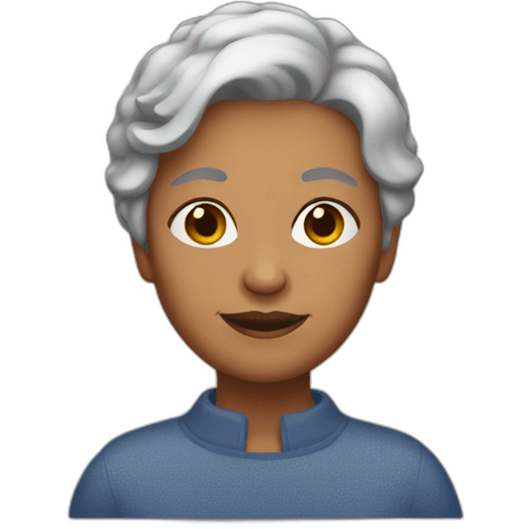 grandmother with short hair emoji