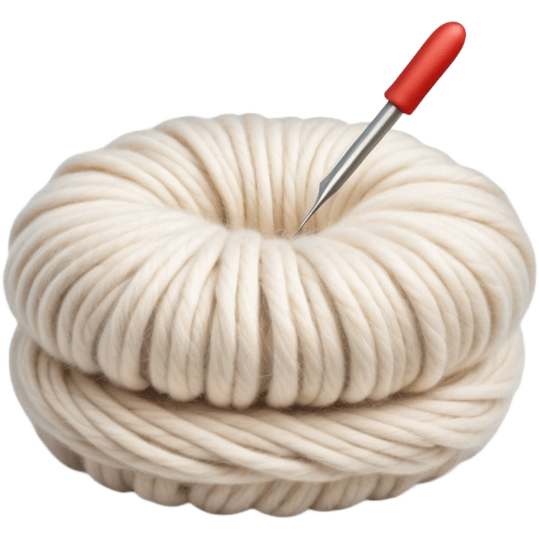 Felting icon, wool fibers being transformed into felt, felting needles, soft texture of felted wool, visible wool layers, minimalistic style, clean lines, transparent background. emoji