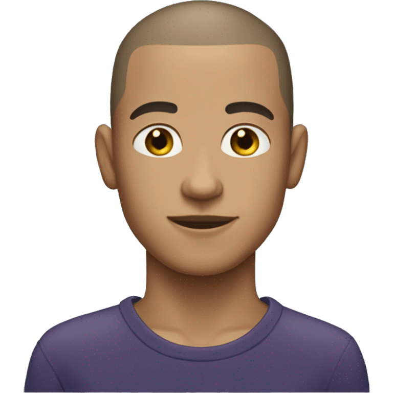 Tall skinny buzz cut light skin man  emoji