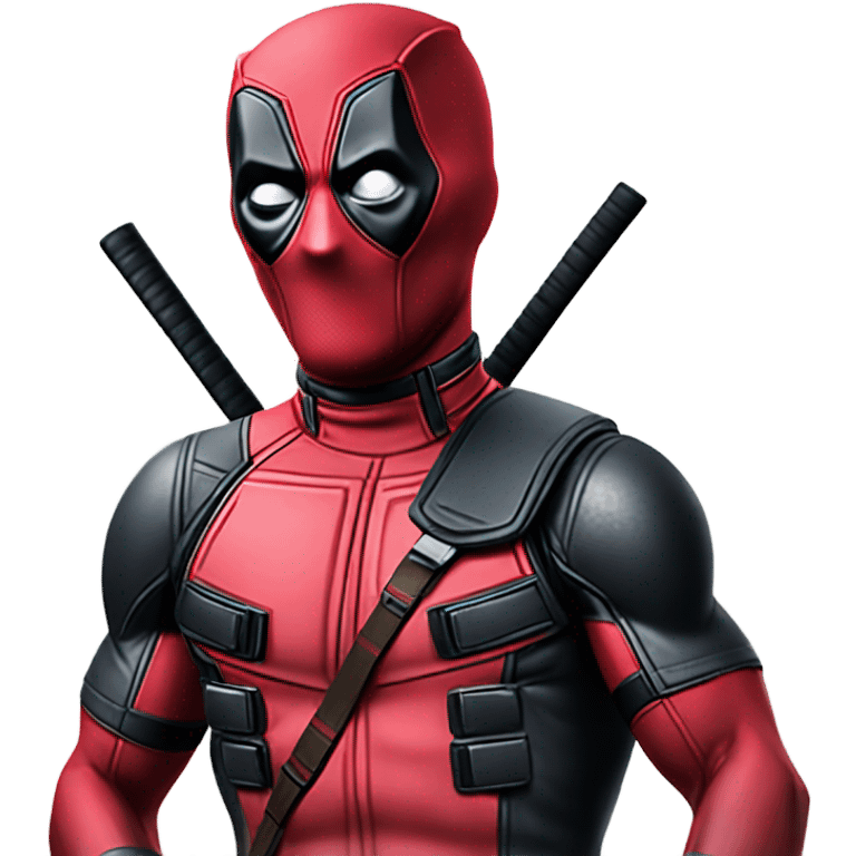 Deadpool making a winking expression emoji