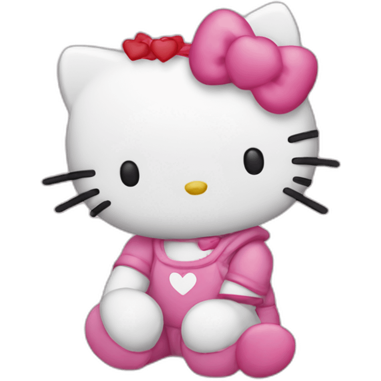 Hello kitty love emoji