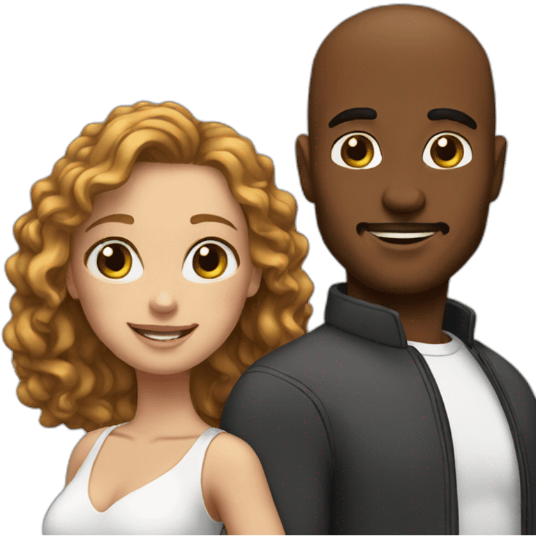 White couple Love forever wave emoji