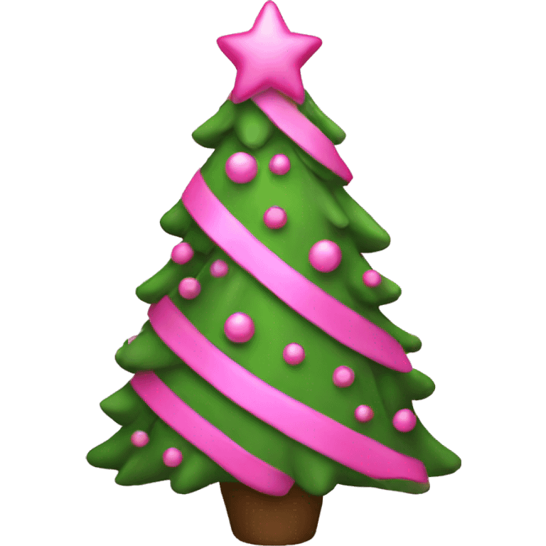 pink christmas tree emoji