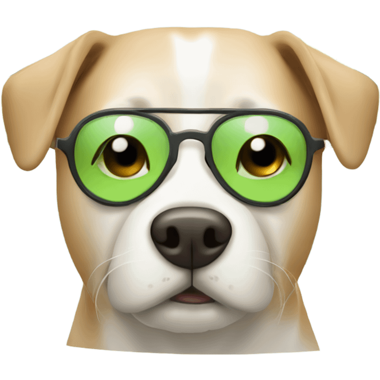 Dog with cucumber on eyes in a spa day emoji