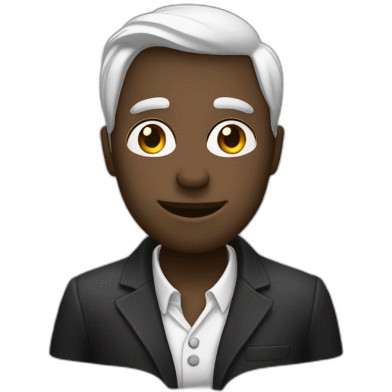 Un noir qui fait coucou a un blanc emoji