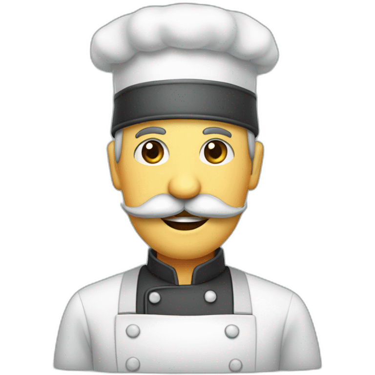 Cooker with moustaches emoji