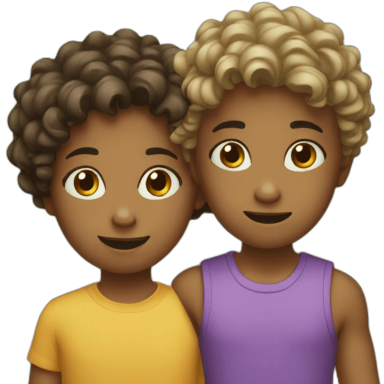 three kids emoji