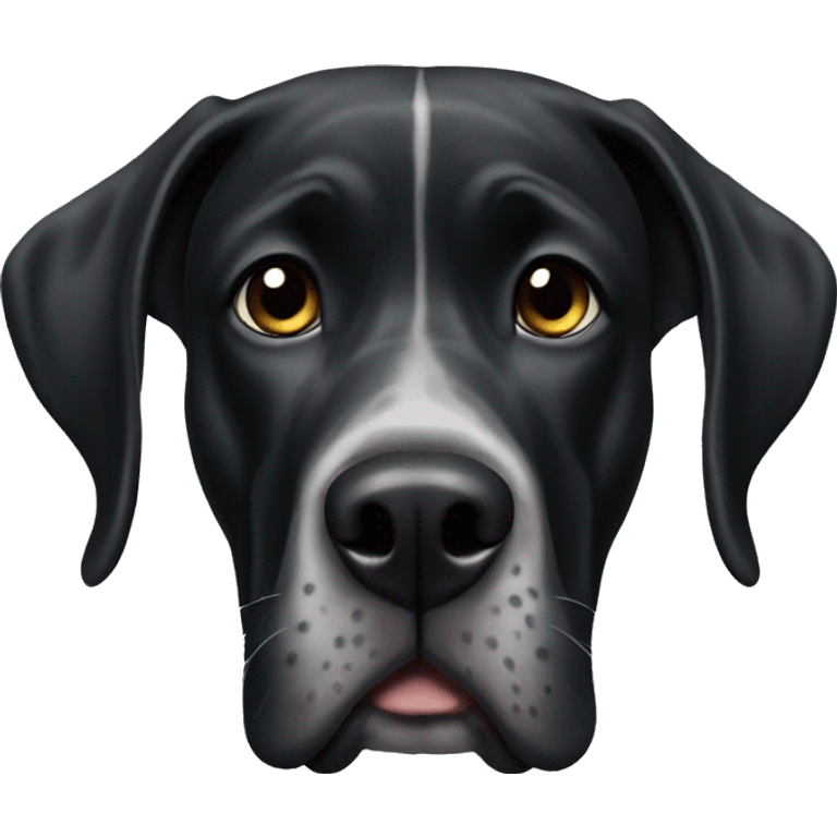 Black great dane  emoji