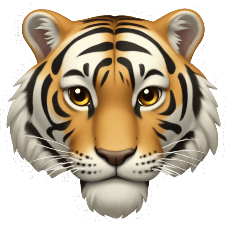 créame un tigre con rayas azu emoji