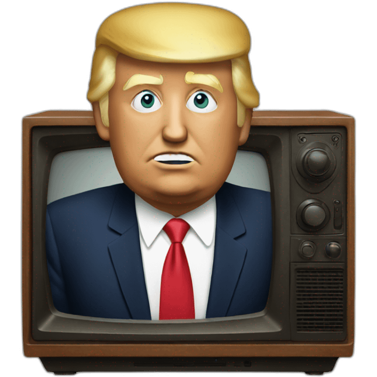 Trump looking tv emoji