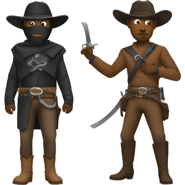 Cowboy with ninja emoji