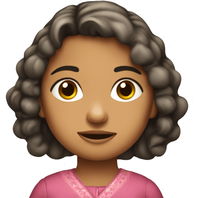 Niña pequeña disfrazada emoji