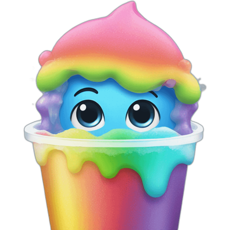 Rainbow Slushy without face emoji