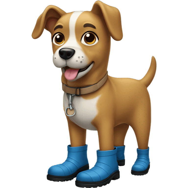 Dog in rubber boots  emoji