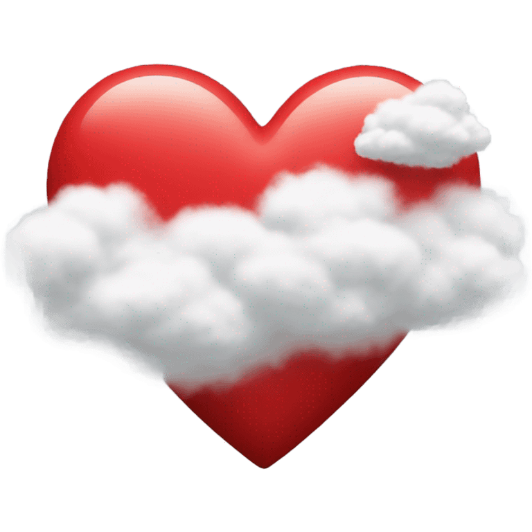 red heart + cloud emoji