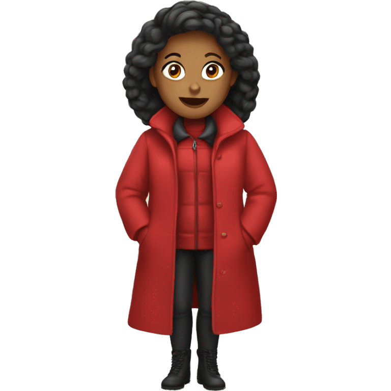 The woman in the red coat emoji