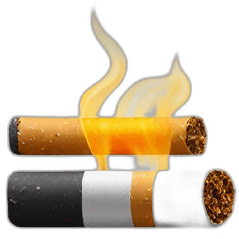 Une cigarette qui fume une cigarette emoji