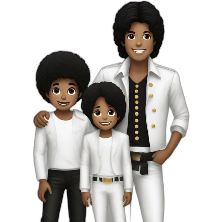 Michael Jackson white with kids emoji