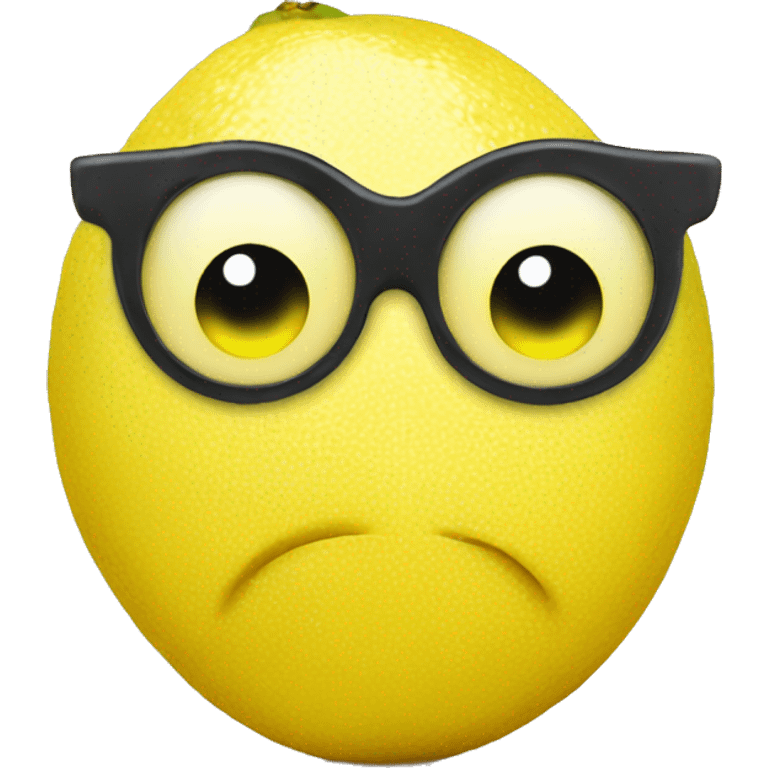 An emoji with hearts in eyes but as a lemon emoji