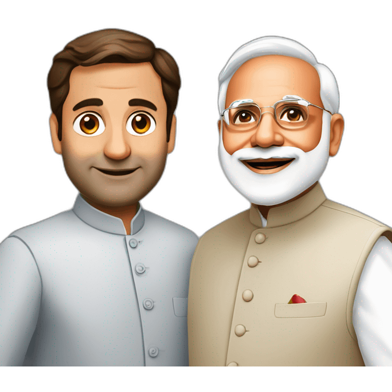 Rahul gandhi and Narendra modi couple emoji