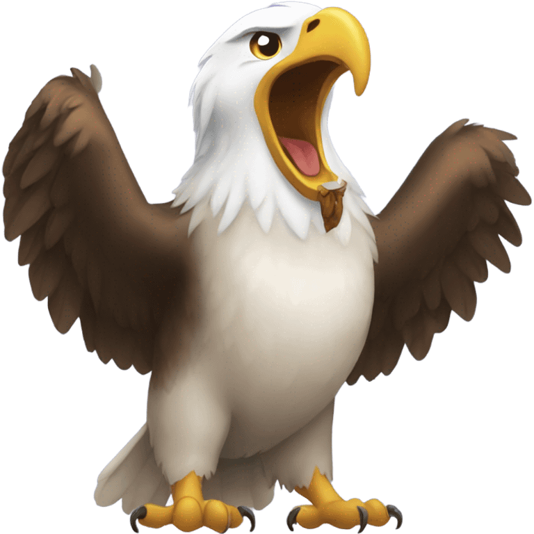 Eagle holding cat emoji