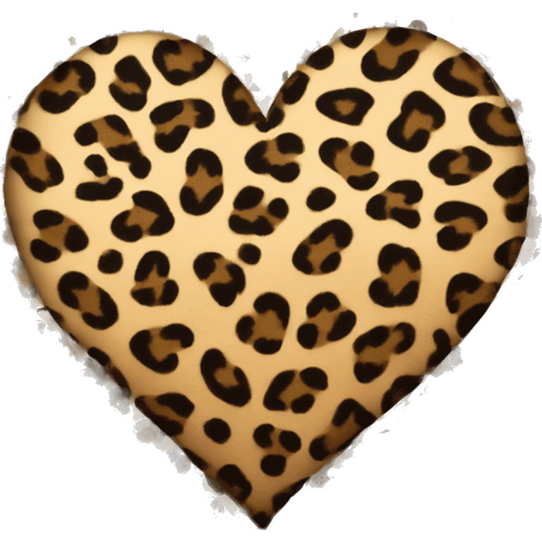 A heart with leopard print emoji