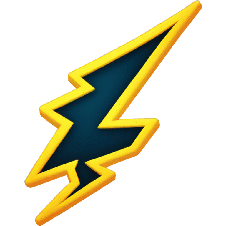 neon glowing lightning bolt emoji