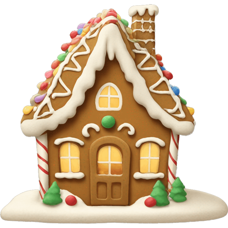 Beige gingerbread house emoji