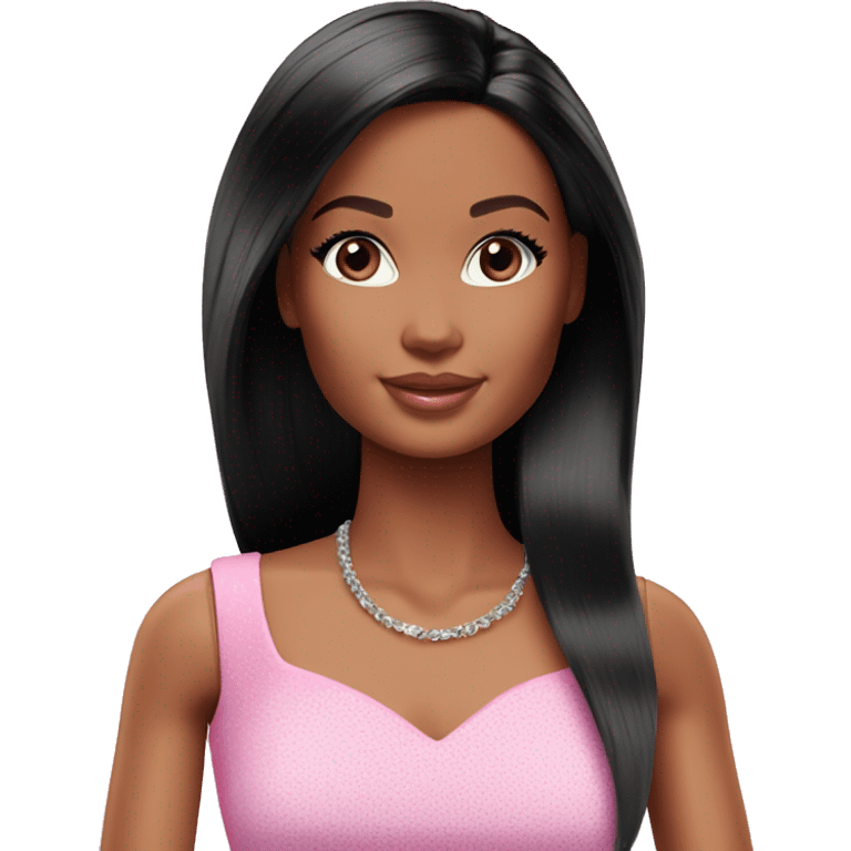 barbie doll black hair emoji